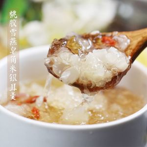 300克 Beauty jelly natural wild peach gum soapberry snow swallow combination set 美颜羹 胶原组合 天然野生桃胶皂角米雪燕组合装