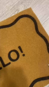 URBAN CURTAIN SHOP MUSTARD WELCOMEHOMEHELLO " PRINT DOOR MAT