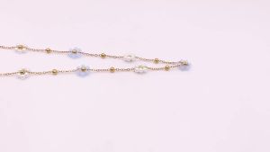 Korean Light Handmade Imitation Pearl Bead Chains Flower Necklaces Bracelets Set Women Romantic Blue Colorful Bracelets Banquet