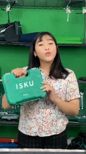 ISKU Kunci Sok Set 53Pcs Toolkit Set Full Lengkap Socket Wrench 1/4 1/2 3/8 Motor Car Repair Tool