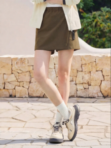 Lightweight Sporty A-Line Skort with Elastic Waist