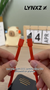 LYNXZ XH-01 Power Bank 10000mAh CCC Certification Powerbank Lightning Type-C cable Lightweight 155g Quick Charge for IOS iPhone XIAOMI HUAWEI VIVO OPPO Phone Earphones