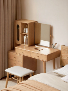 WEISHA | Modern Real Wood Vanity With Desk Function