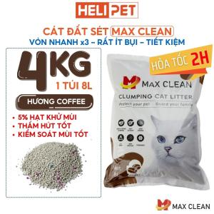 Cát Mèo Cát Vệ Sinh Cho Mèo Hương CAFE 4KG Max Clean - HeLiPet