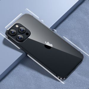 2PCS Premium Back Hydrogel Film For iPhone 16 Pro Max/16 Pro/16 Plus/16e/15 Pro Max/14 Pro Full Cover Back Screen Protector HD Clear Matte Film With Side Frame Protection For iPhone 16 Pro Max