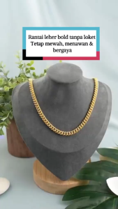 Classic Curb Chain Necklace 24K Gold Plated Zhulian