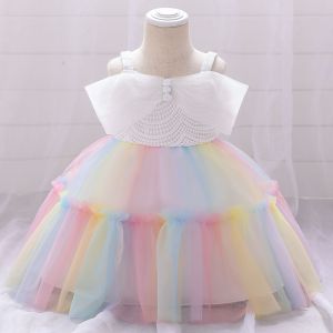 DRESS ANAK BAYI BALITA SABRINA LACE TUTU RAINBOW