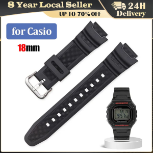 Watch Strap 18mm for CASIO AE1200 / 1300 / 1000 W-219 Replacement Silicone Rubber Watch Band Mens Wristband Bracelet Accessorie