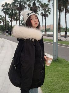 Oversize Bread Style Short down Cotton Jacket Womens Fashion Autumn Winter Coat Thickened Korean Version Commute Style