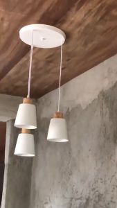 Indoor Ceiling light Nordic minimalist chandelier Creative corridor light Original wood Restaurant bar decorative light