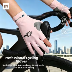 Sun Protection Anti-UV Slip-resistant Shock-absorbing Breathable Half-finger Gloves for Women