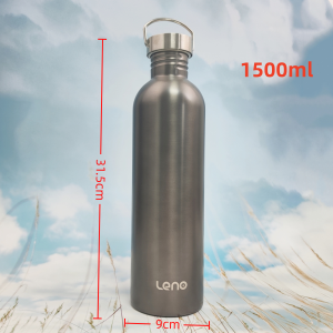 Leno | Single Wall 304 Stainless Steel Drinking Bottle 350-2000ml Big Mouth Sports Water Flask with All Steel Lid Cycling Drinkware