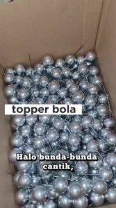 aiGooTan - TOPPER BOLA - Alat Dekorasi Cake Kue Hiasan Toper Ulang Tahun Warna Warni Murah Medan