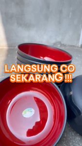 Lusinan Mangkok Ramen Jepang isi 12 Pcs - Mangkuk Plastik Mie Jepang Warna Hitam Polos Ulir