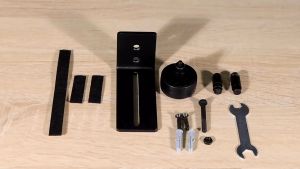 (DIYMO)Smart Stand and Sliding Barn Door Bottom Adjustable Floor Guide Floor Guide Roller Hardware Set