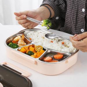 304 Stainless Steel Leakproof Compartmentalized Bento Box