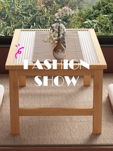 Bamboo Foldable Desk Coffee Table Changhong Glass Countertop Creative Corner Table Sofa Side Table  玻璃折叠桌