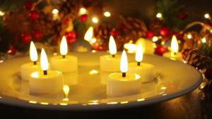 LED Tea Light Flameless Candles Flicker with Timer (6 Hours on and 18 Hours Off) for Home Party Decor Festival Holiday Cellection Warm White Pack of 12