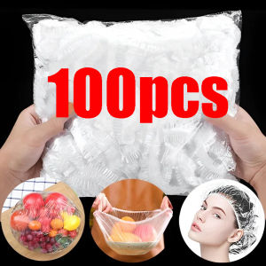 100pcs Disposable Plastic Fresh-keeping Cover Wrap Sleeve Refrigerator Food Anti-smell Bowl Cover Sleeve Elastic