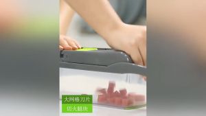 7in1 Multi-Functional Fruit and Vegetable Cutting Machine | Replaceable Stainless Steel Blade | Multi-function Vegetable Slicer Potato Tomato Carrot Onion Cut Cucumber Peeled Fruit Slicer Kitchen Tools Multi-functional Kitchen Gadgets