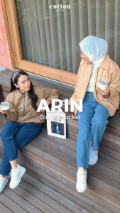 COTTON INSTYLE - Arin Jaket Wanita Canvas Atasan Wanita