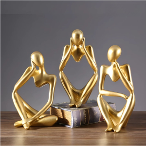 Mini Abstract Figurine Resin Home Decor Sculpture Modern Bookcase Decor Artwork Decor Desktop Orname