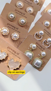 Anting Klip Mutiara Premium Tanpa Tindik