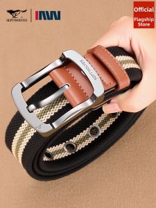 SEPTWOLVES | Casual Trendy Outdoor Webbing Belt with Pin Buckle for Men Jeans