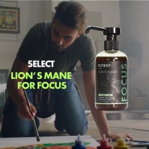POTENT: Liquid Lions Mane Mushroom Syrup | 250ml | Brain & Memory Support | Sugar & Alcohol Free | 83 Servings | Chiang Mai Manufactured