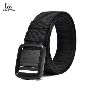 LouisWill Men Belts Outdoor Nylon Belt Adjustable Belt Rotating Buckle Nylon Waistband Double-Sided Black Belt Youth Sports Canvas Pant Belt Simple Nice Waistband Belts for Men Retro Belt Men Belt Original