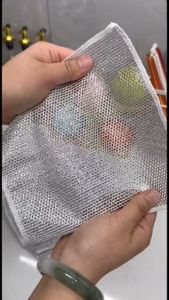 Microfiber Scouring Pads with Stainless Steel Wire Mesh - 20/30 Pack Dual-Sided Kitchen Dish Scrubbers for Cutlery and Cookware Cleaning