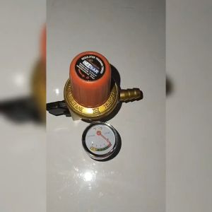 Regulator Premium + Meter Tekanan Tinggi SNI Kode 00131490 LPG Kompor Gas Elpiji Pengatur Gas Semawar