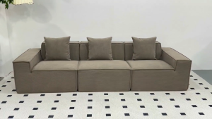 [PRE-ORDER] Modern Modular Corner Sofa Vacuum Compressed Tofu Height Density Sponge for Living Room Villa and Warehouse Application
