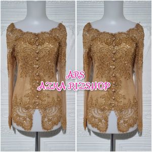 atasan kebaya wisudan kerah sabrina + longtorso