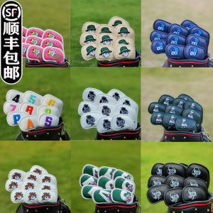 Golf Iron Club Head Cover Protective Cap Set for Mens Pushing Rods And Golf Clubs Cross-Border Sports Fitness Fans Supplies
