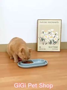 Chén bát đôi chống kiến khay đựng thức ăn nước uống nhựa cao cấp cho thú cưng chó mèo phụ kiện giá rẻ - GiGi Pet Shop