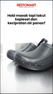 Sepatu Chef Profesional Open Back WAKO Rubber Anti Slip