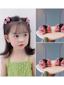 Kids Cute Bow Claw Clip Cropped Hair Clip Girl Princess Braided Hair Little Clip Fresh Headdress 2024 New Arrival