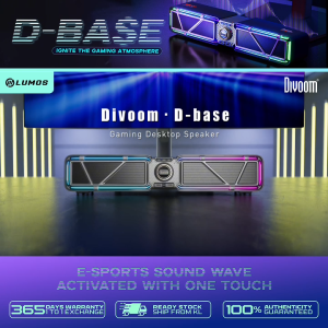 Divoom D-Base High-Fidelity Gaming Soundbar Bluetooth Desktop Speaker with RGB Lights