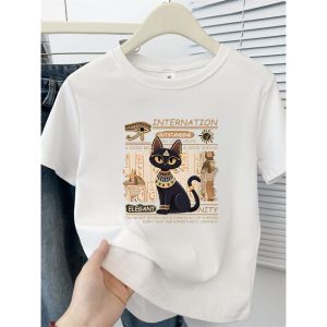V.C.I | Slimming Cat Print T-shirt