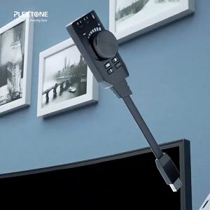 การ์ดเสียง พอร์ท USB ออกหัว 3.5 มม.Plextone Virtual 7.1CH USB Sound Card External Audio Adapter