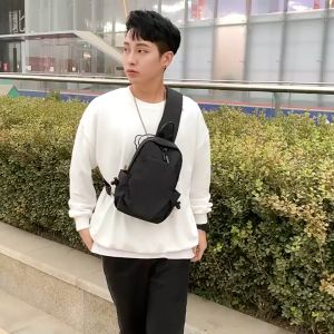 Tas Selempang Pria/Wanita Harian Trendy New York Style Bahan Tahan Air Tas Dada