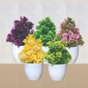 Azgalery PBP28: Tanaman Hias Palsu Bunga Akasia Mawar Plastik Dekorasi Rumah Import Jakarta