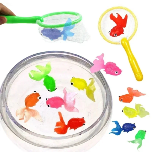 Childrens 6Pcs Set Simulation Rubber Goldfish Baby Bath Water Play Games Toys for Kids Toddlers Bathing Shower Gifts