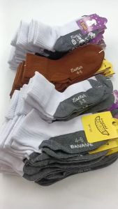 ถุงเท้านักเรียน หญิง ชาย ข้อกลาง ซ็อกซี่ แพ็คมี 12 คู่