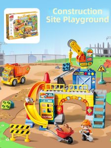 FEELO | Construction Vehicle Assembly Block Set For Boys 3-6 Years
