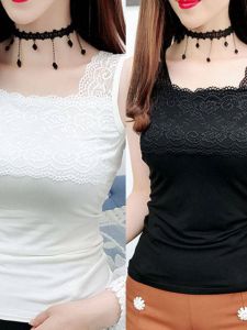 Modal Cotton Vest Base Ride Womens Spring/Summer Lace Lace New Arrival Elastic Thin Sleeveless Tops Plus Size