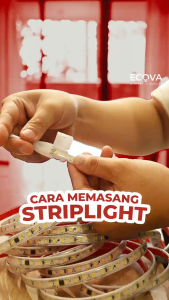 Ecova - Lampu LED Strip Chip On Board (COB) 2835 | Panjang 100 Meter (Cut 10cm) Single Line LED IP65