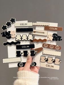 Cute Black Hair Clips for Women New 2024 Forehead Duckbill Hair Accessories Korean Style Fashionable Hairpins Side Clips