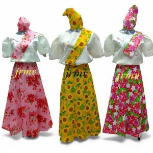 Terno Kimona and Palda with Bandana Linggo ng Wika - Kimona at Saya for KidsFilipiniana Dress for KidsBaro’t Saya CostumeBuwan ng Wika CostumeTraditional Filipiniana Set4-in-1 Filipiniana CostumeFilipino Traditional Costume for Girls